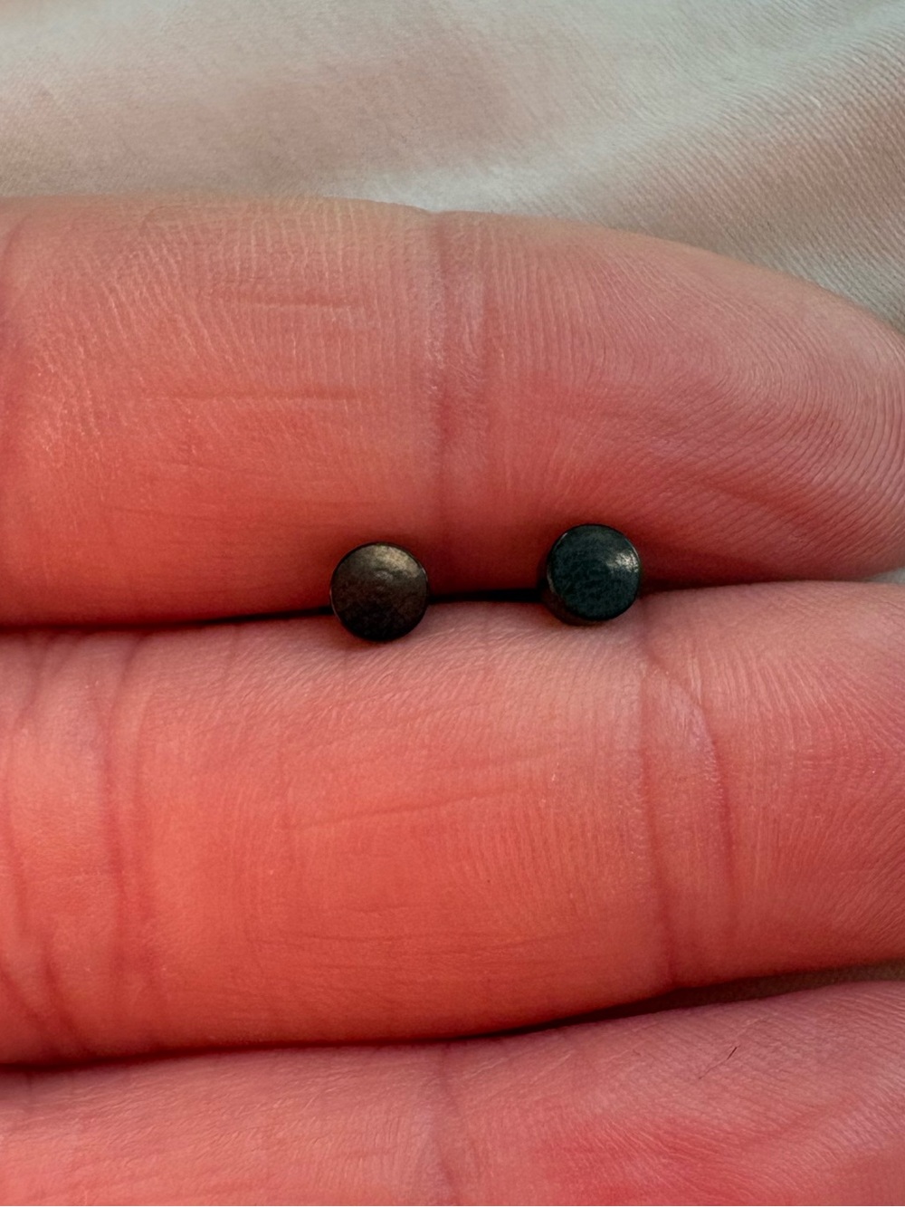 Black stud earrings